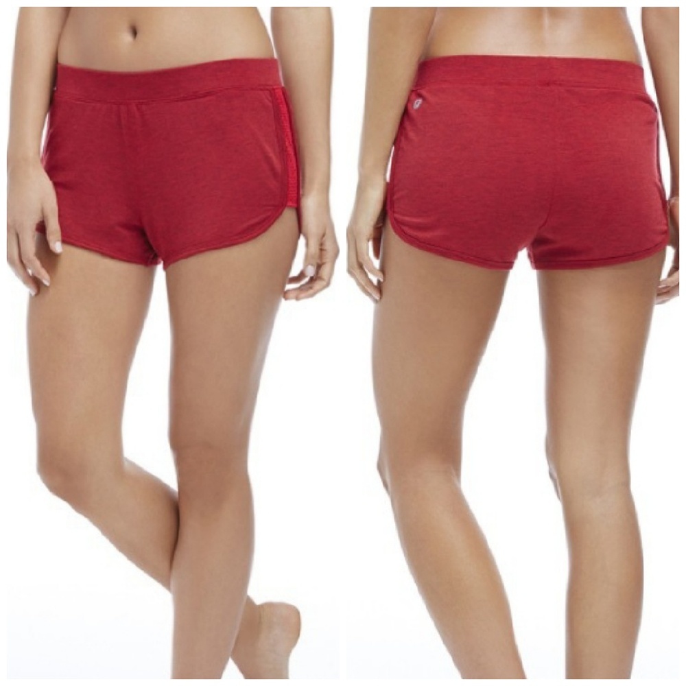Fabletics NWOT Mesh Side Miramar Shorts Red